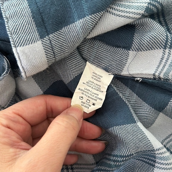 RAILS Hunter Plaid Flannel Shirt in Blue/Teal - Picture 5 of 7